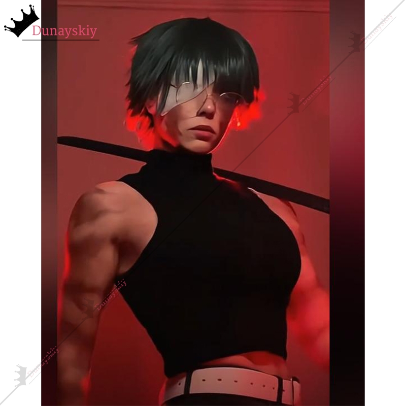 Knitted Vest Women - YiNuo*/2026 New Maki Zenin Cosplay Costume