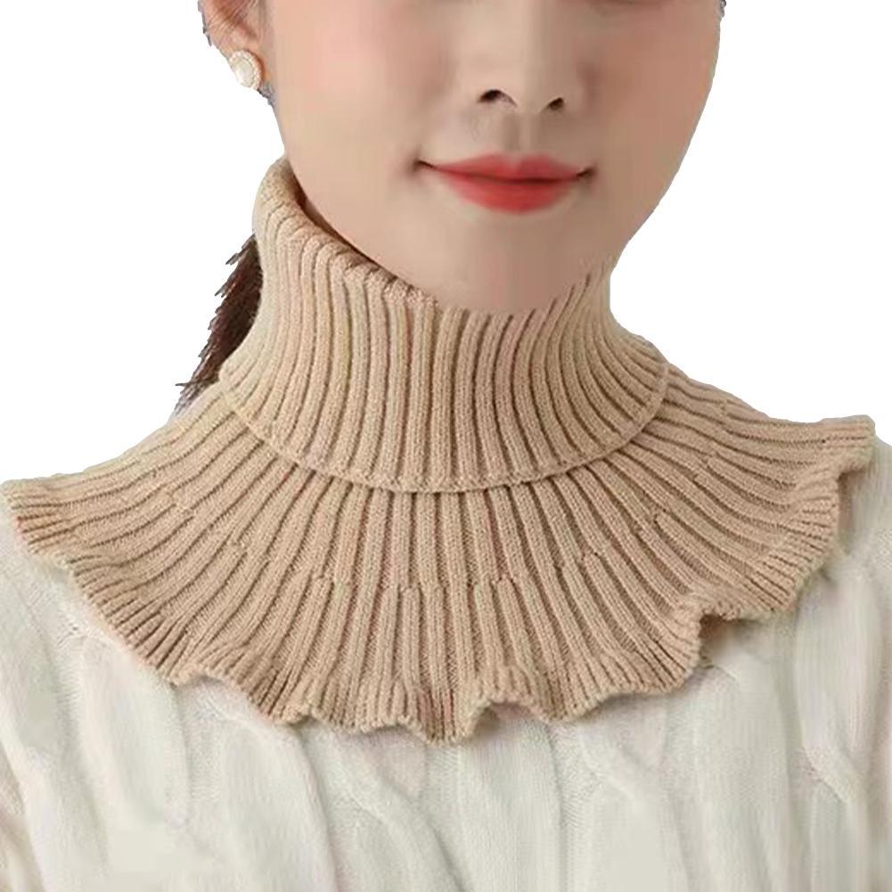 Turtleneck Bodysuit - Warm Knitted Collar Scarf Women Turtleneck