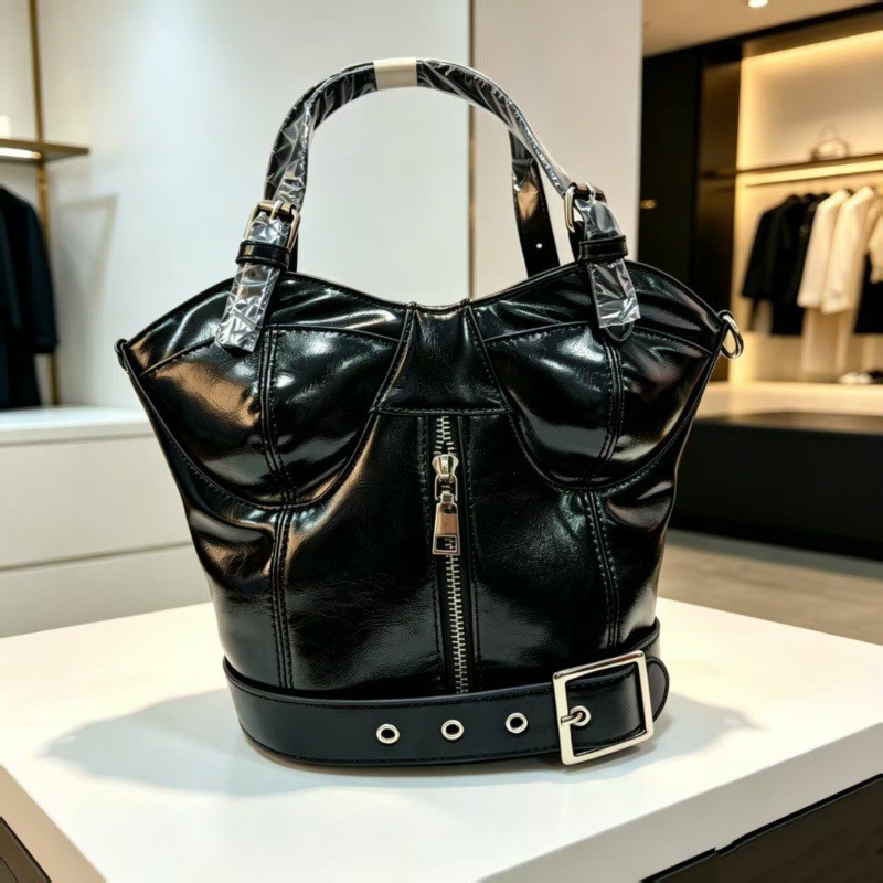Women'S Fashion Edgy - Corset Bustier Shaped Top Handle Handbag,Women