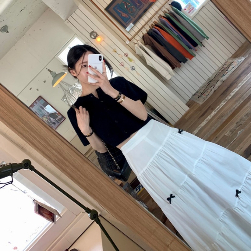 Knee-Length Silk Ribbon Half S - Women Fashion Online recension och pris