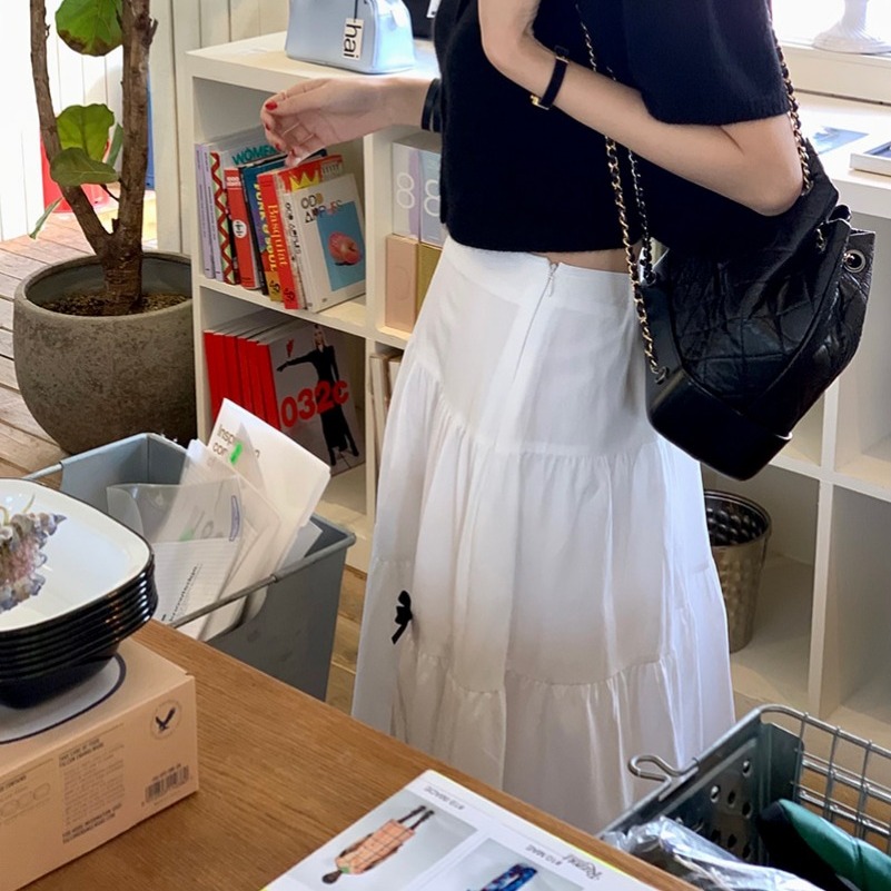 Knee-Length Silk Ribbon Half S - Women Fashion Online recension och pris