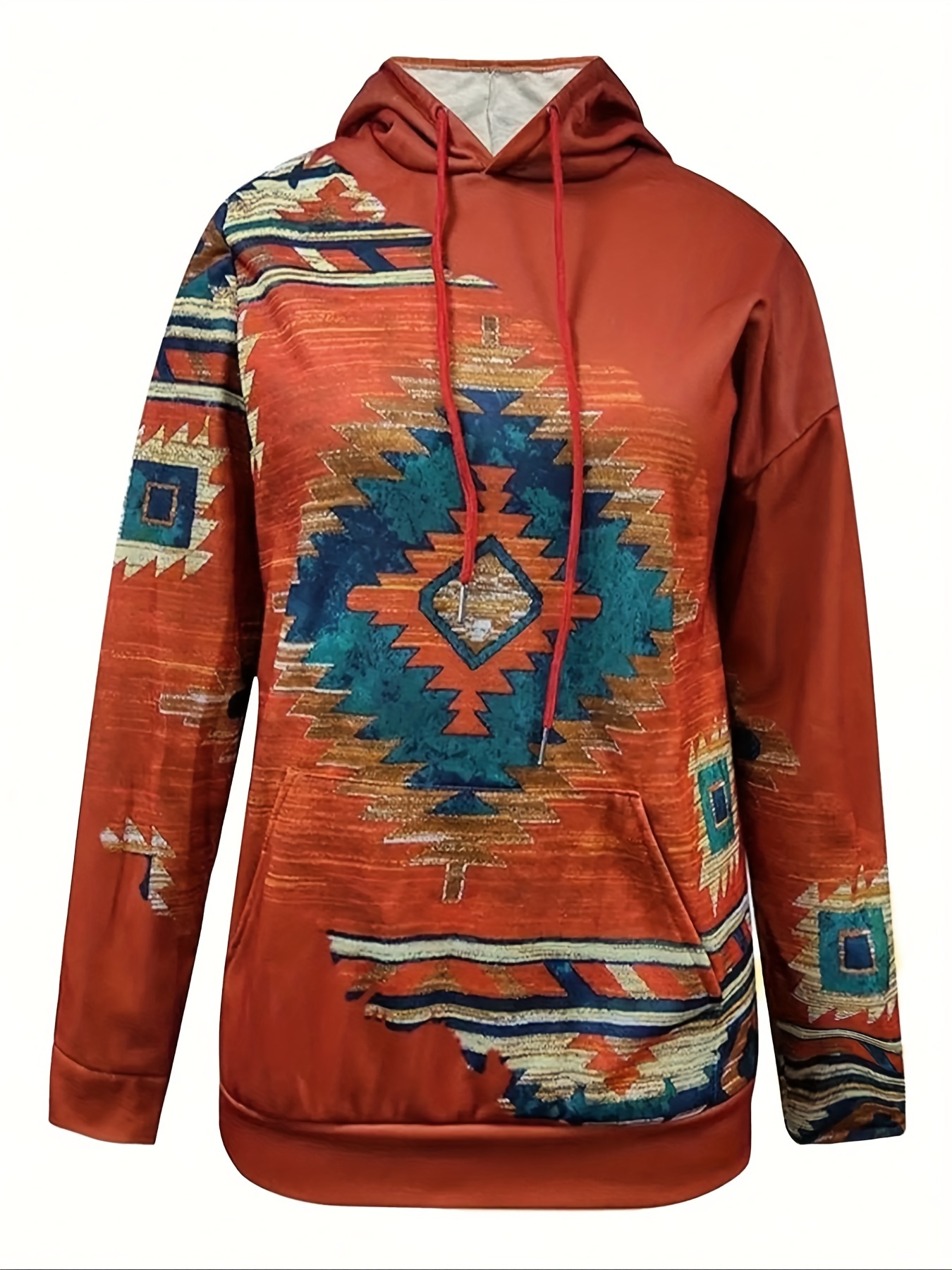 Women Plus Size Rust Western A - Hoodie Women Oversized recension och pris