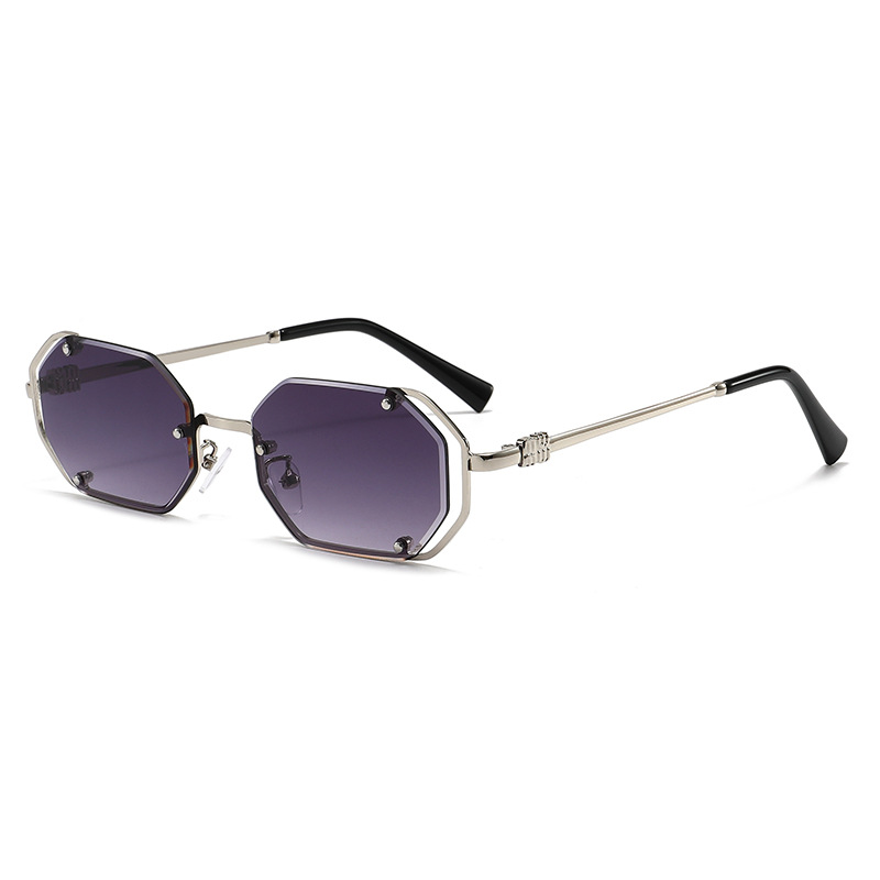 Polygonal metal sunglasses ret - Women Fashion Pose recension och pris