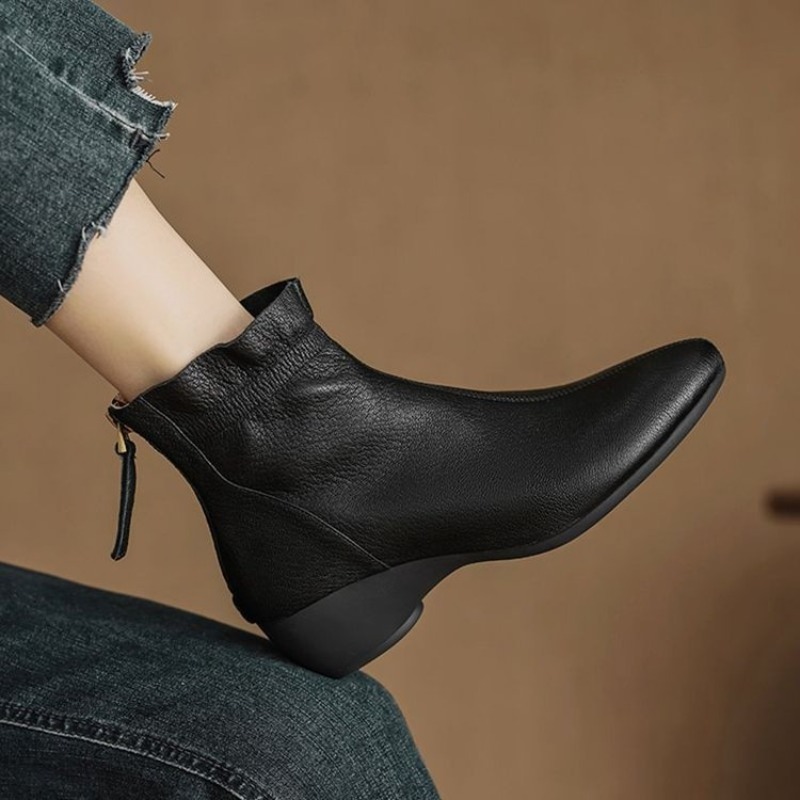 Winter Women Mid-calf Leather  - Women'S Fashion Rain Boots recension och pris