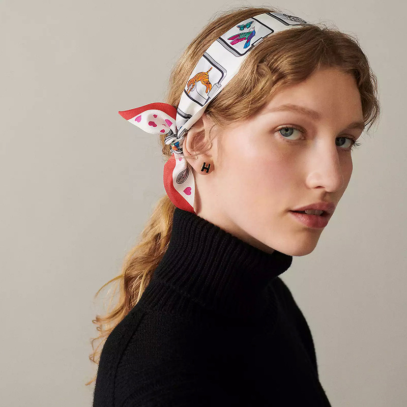 Small 100% Silk Neck Head Scar - Women Fashion Hats recension och pris