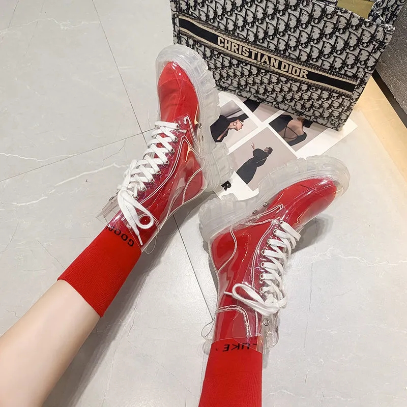 Transparent Platform Boots 202 - Women'S Fashion Rain Boots recension och pris