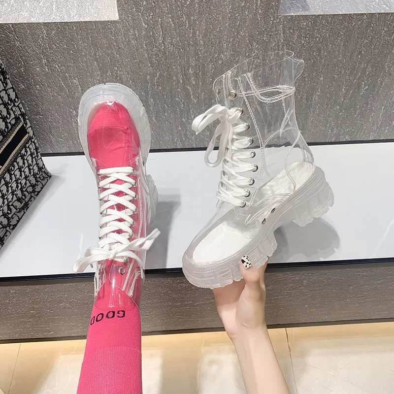 Transparent Platform Boots 202 - Women'S Fashion Rain Boots recension och pris
