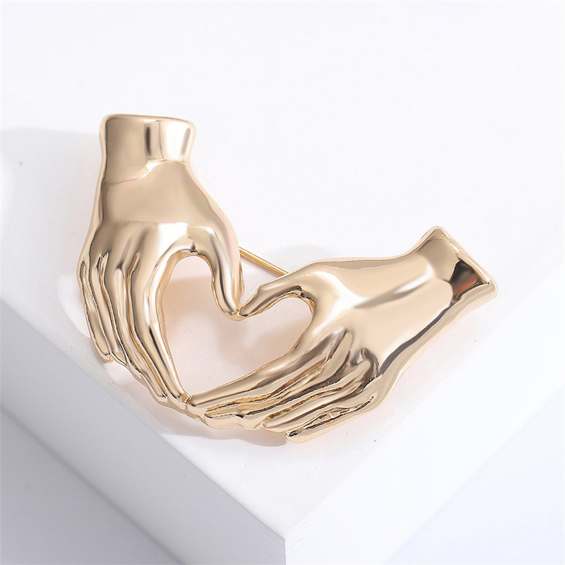 XIALUOKE Hand Pose Heart Brooc - Women Fashion Pose recension och pris