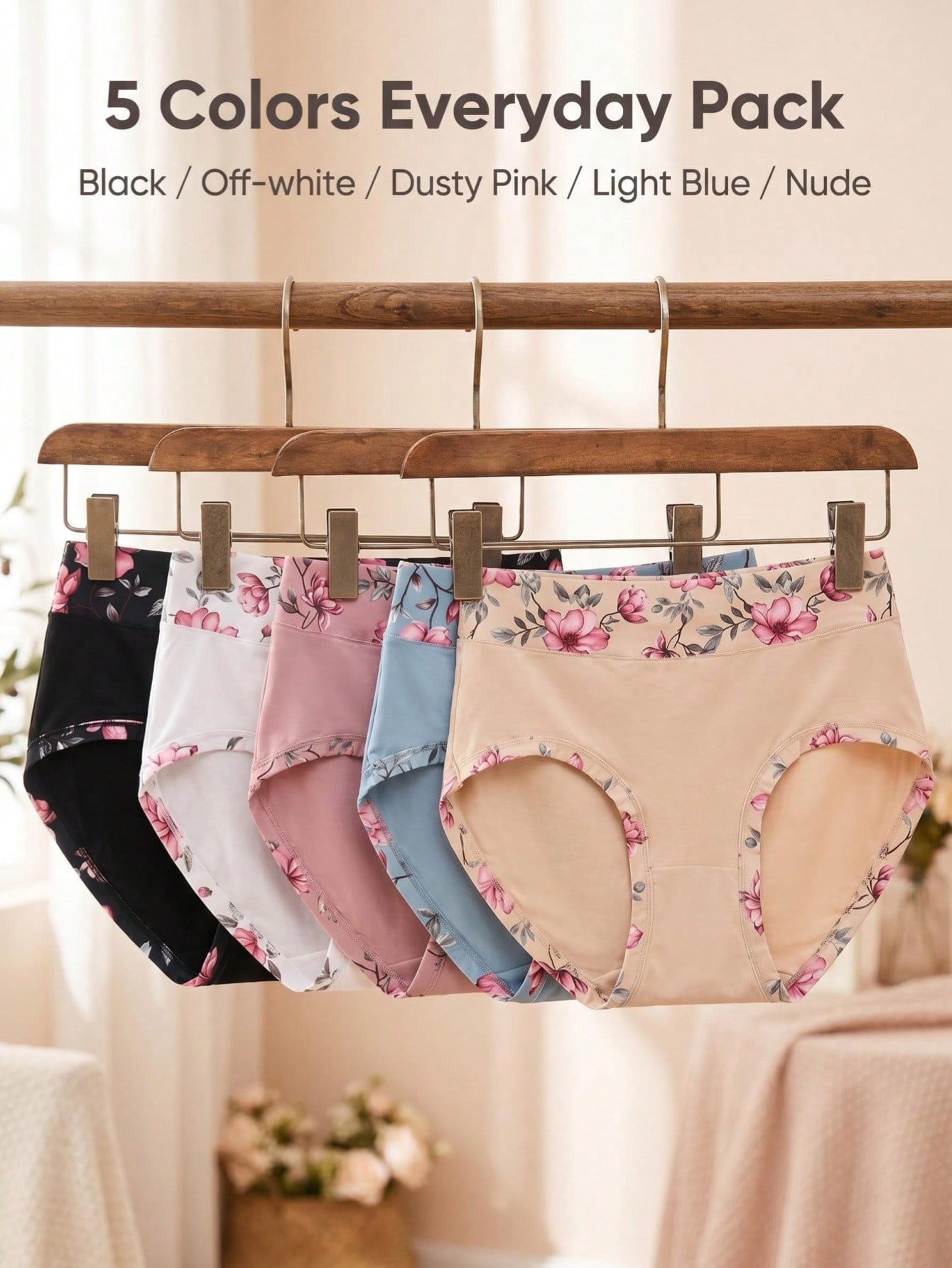 5PCS Plus Size Women's Flower  - Women Fashion Wear recension och pris