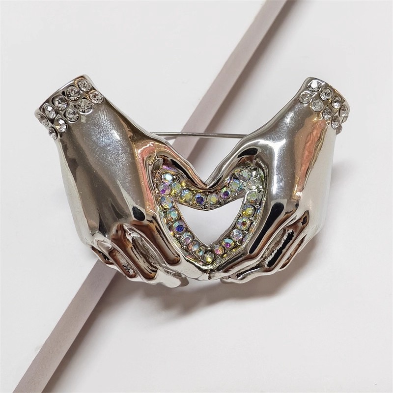 Chic Simple Rhinestone Love He - Women Fashion Pose recension och pris