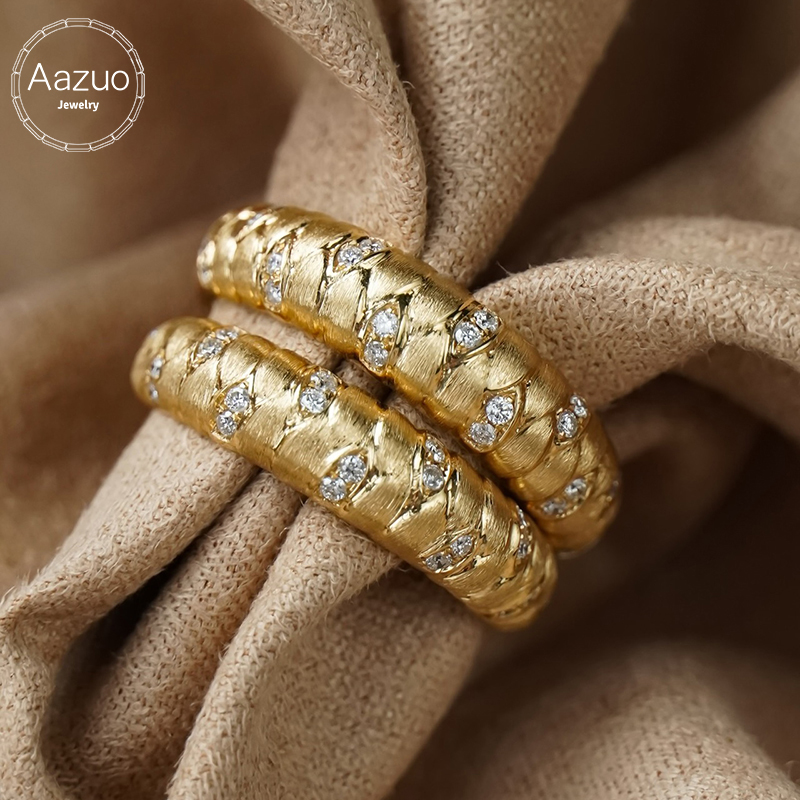 Aazuo Fine Jewelry Real 18K Ye - Women'S Fashion Rings Gold recension och pris