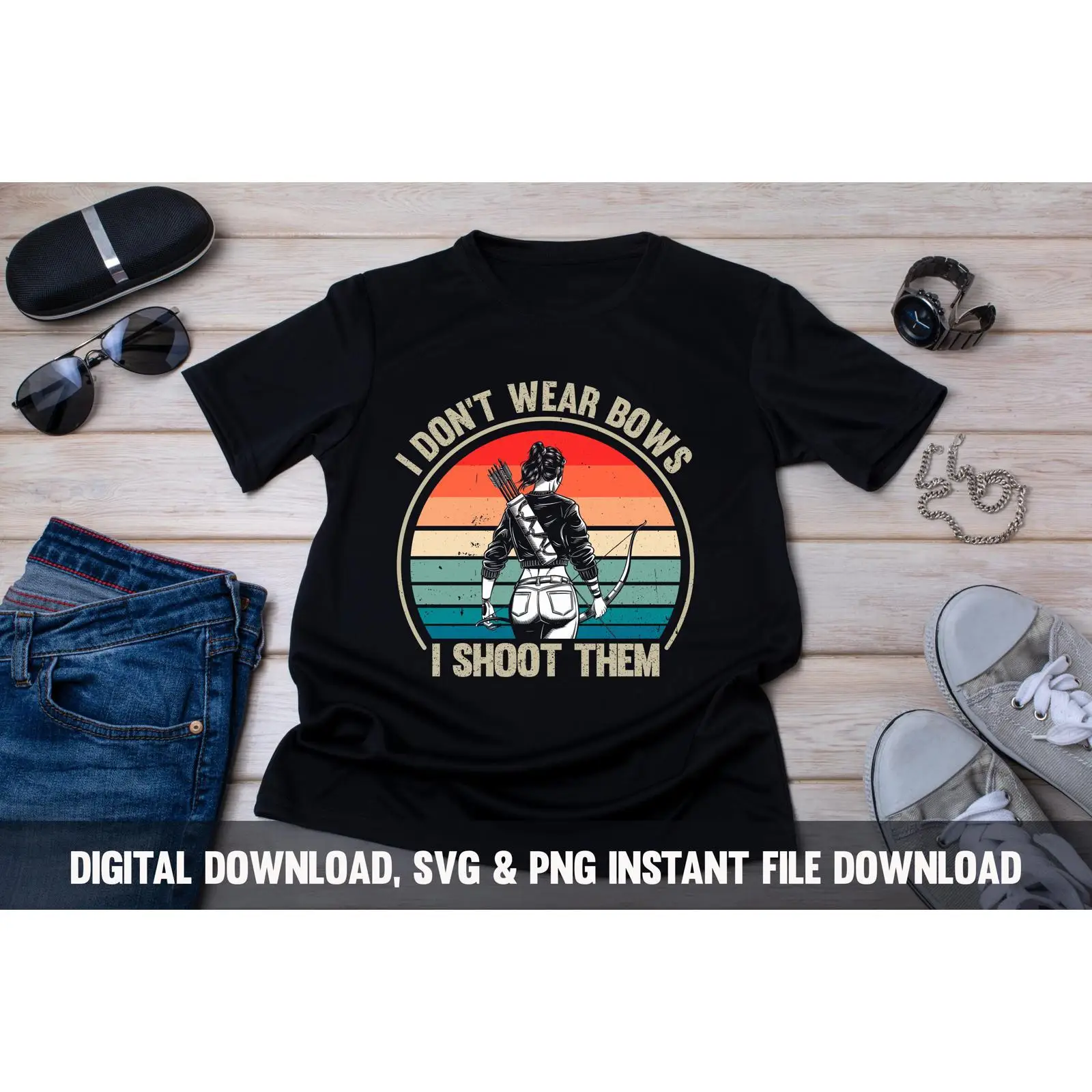 Archery Woman SVG PNG Hunting  - Women Fashion Png recension och pris