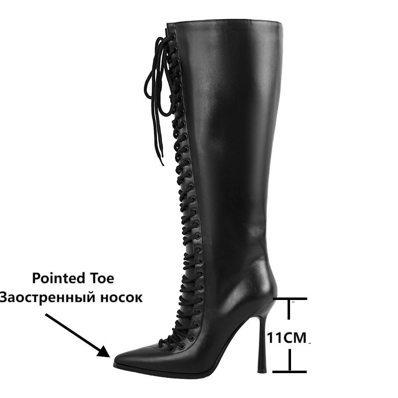 Onlymaker Pointed Toe Lace Up  - Women'S Fashion Knee High Boots recension och pris