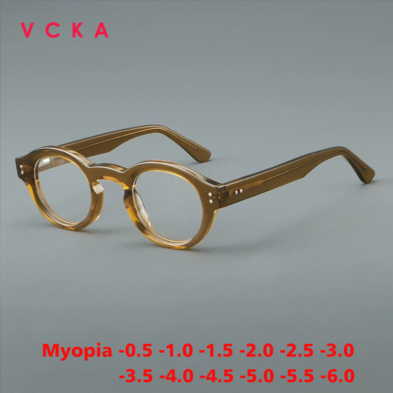 VCKA Fashion Acetate Round Myo - Women'S Fashion Glasses With Clear Lenses recension och pris