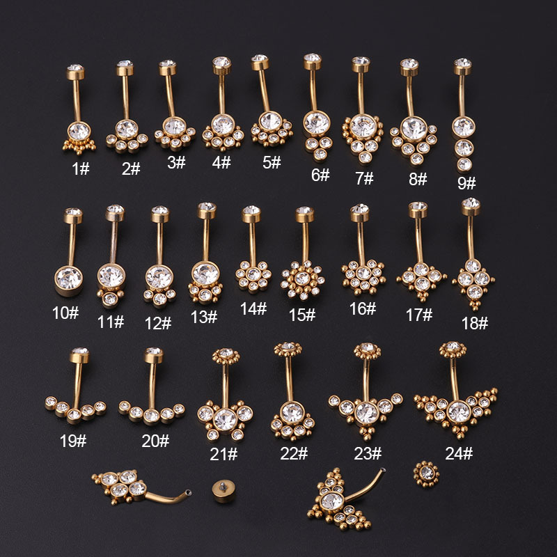Zircon Golden Belly Button Rin - Women'S Fashion Rings Gold recension och pris