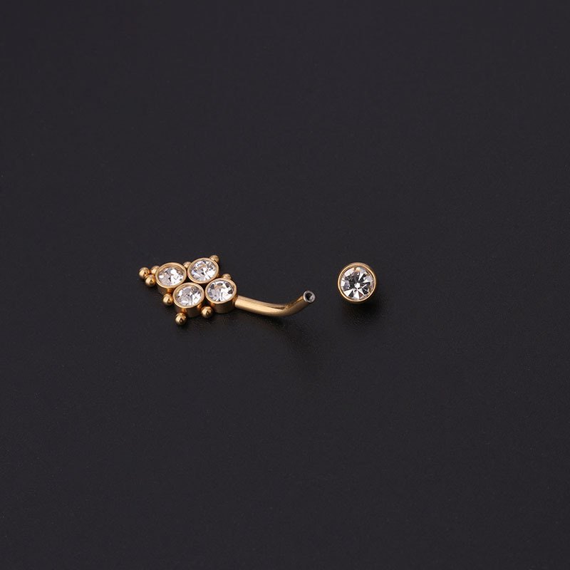 Zircon Golden Belly Button Rin - Women'S Fashion Rings Gold recension och pris