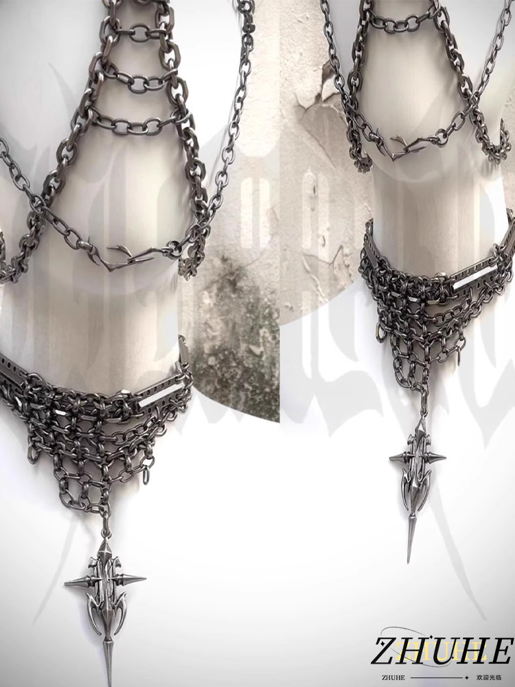 Gothic Multi-Layer Chain Jewel - Women'S Fashion Edgy recension och pris