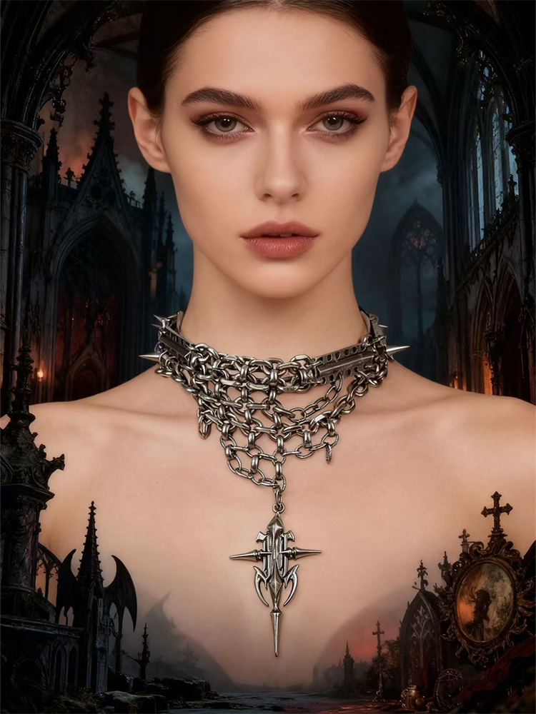 Gothic Multi-Layer Chain Jewel - Women'S Fashion Edgy recension och pris