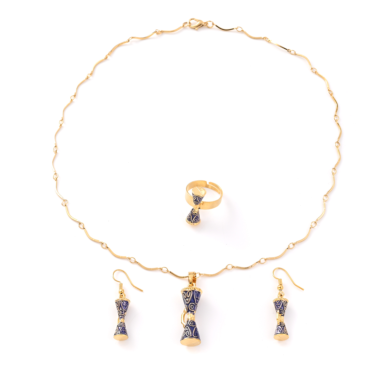 Stylish Blue Drum Pendant Neck - Women Fashion Png recension och pris