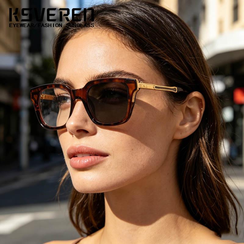 Luxury Design Square Photochro - Women'S Fashion Glasses With Clear Lenses recension och pris