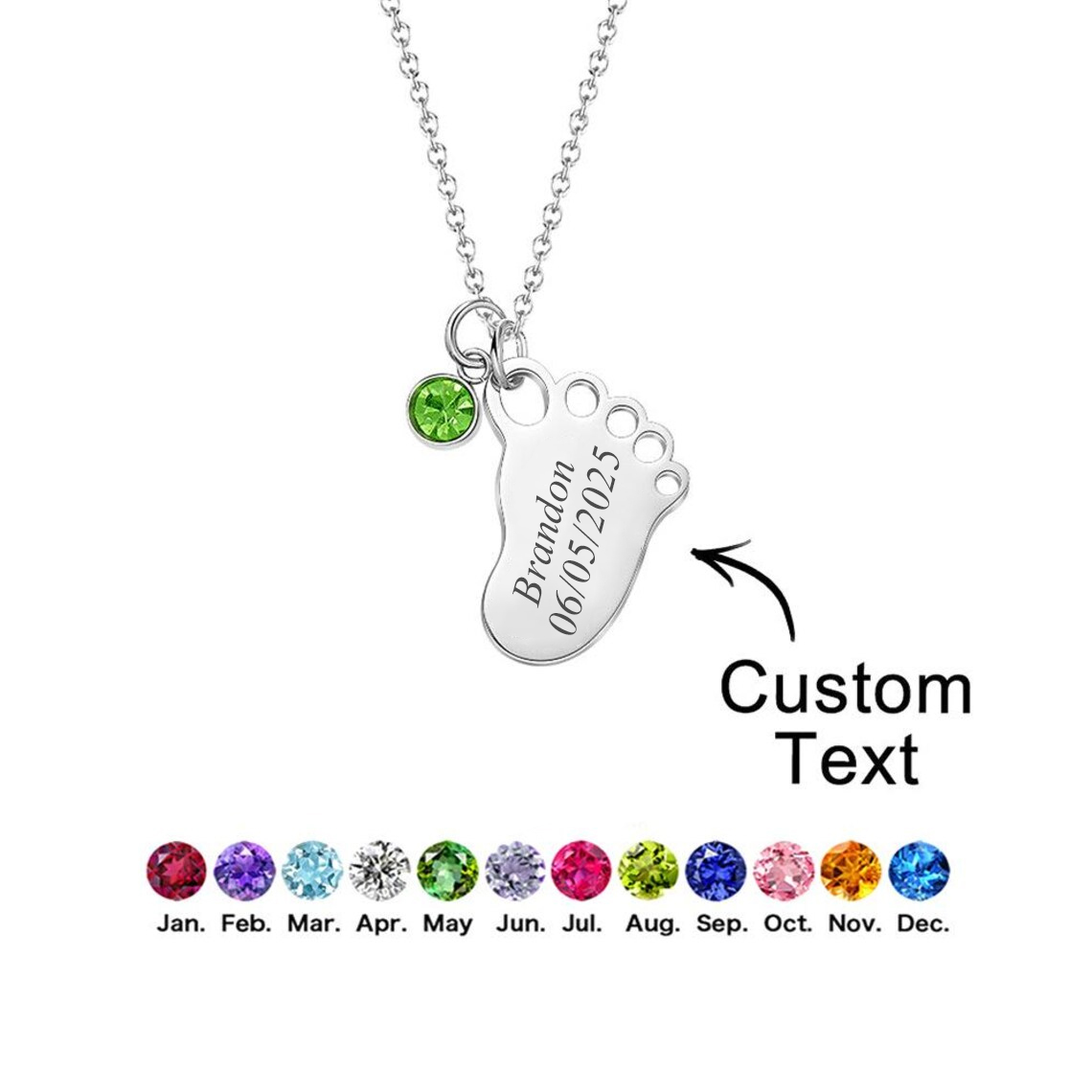 Custom Baby Name Footprint Nec - Women Fashion Online recension och pris