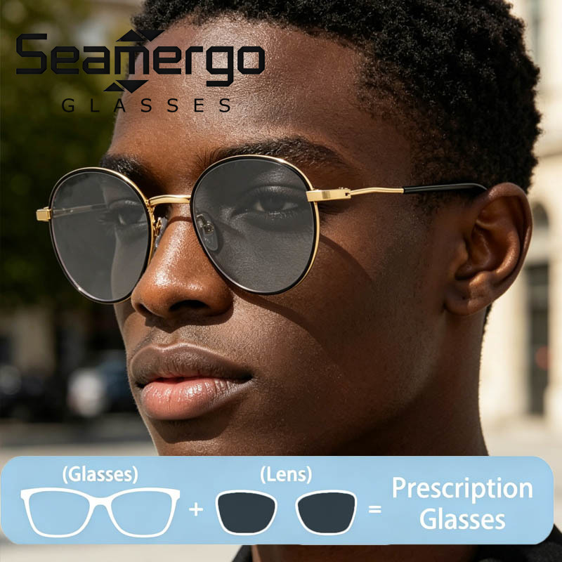 SEAMERGO Round Frame Customize - Women'S Fashion Glasses With Clear Lenses recension och pris